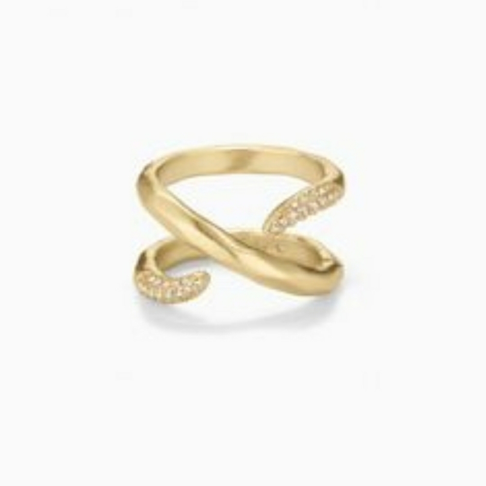Stella & Dot Adeva Wrap Ring - Gold Sz 7